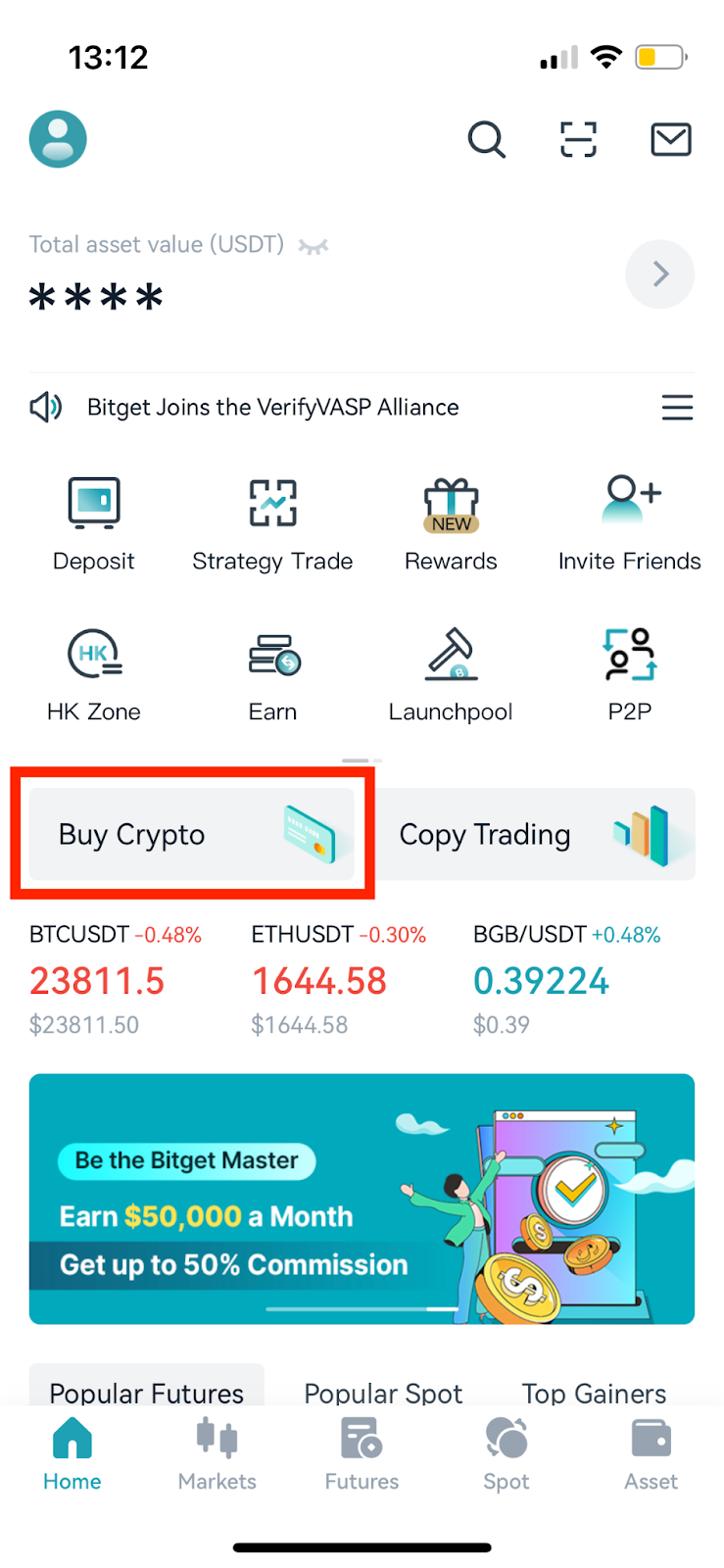 Buy Crypto With Fiat Currencies on Bitget image 2