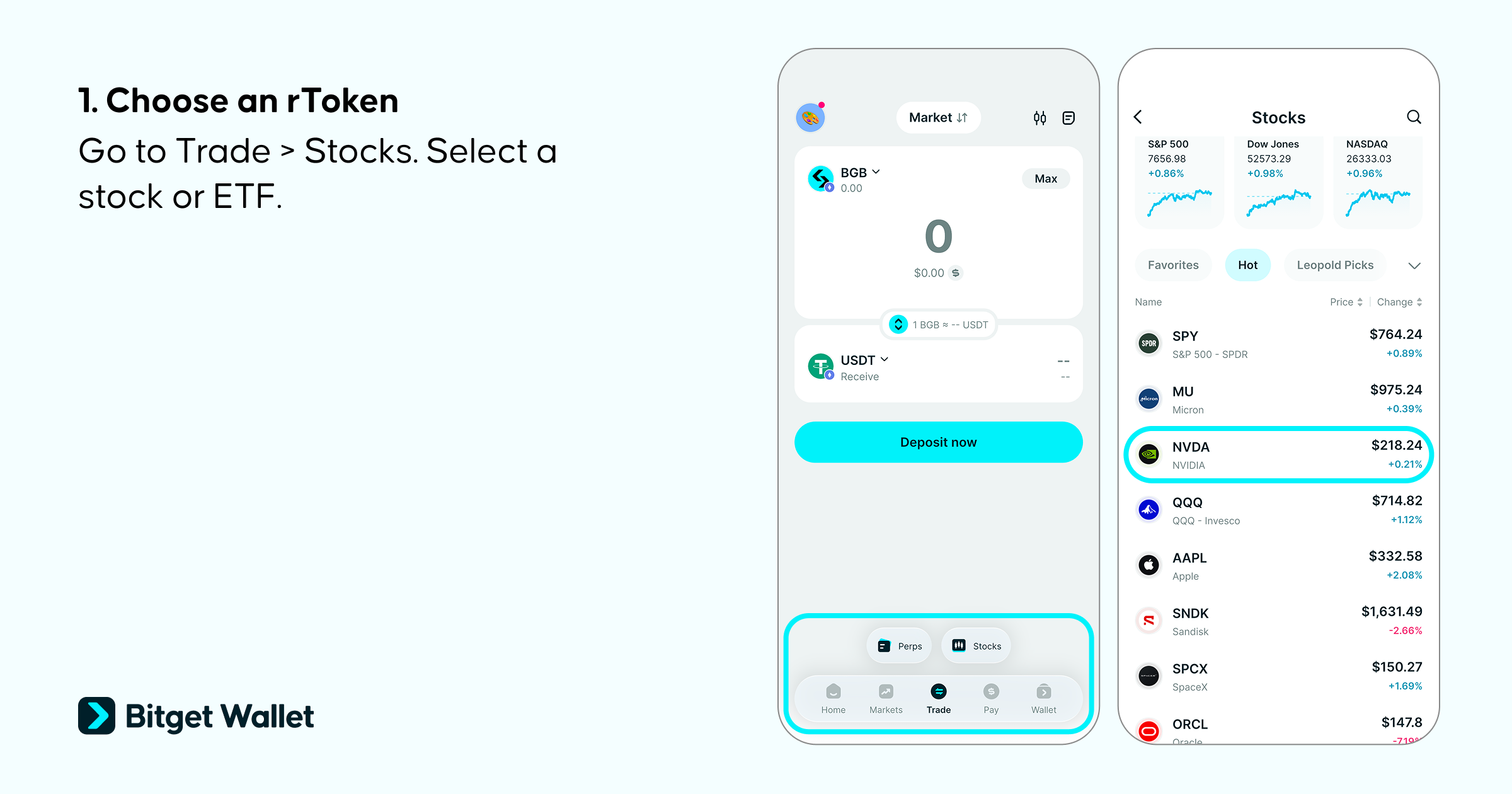 Reality's Tokenized U.S. Stocks and ETFs, Now in Bitget Wallet image 1