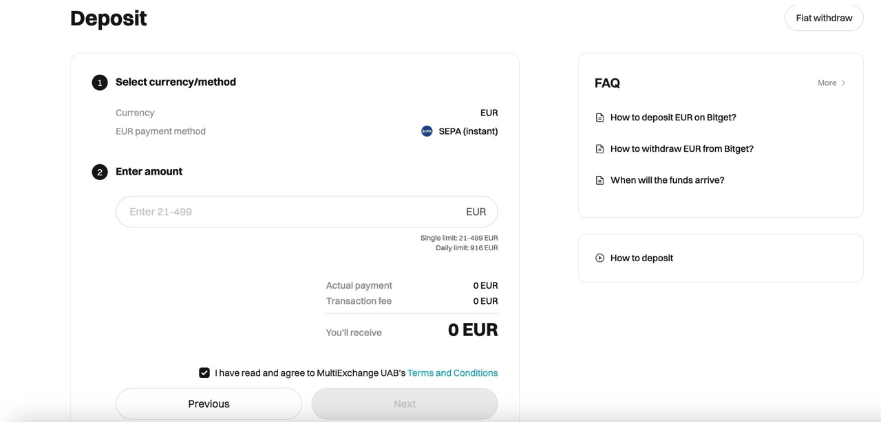 How to Deposit via Open Banking on Bitget Website? image 1