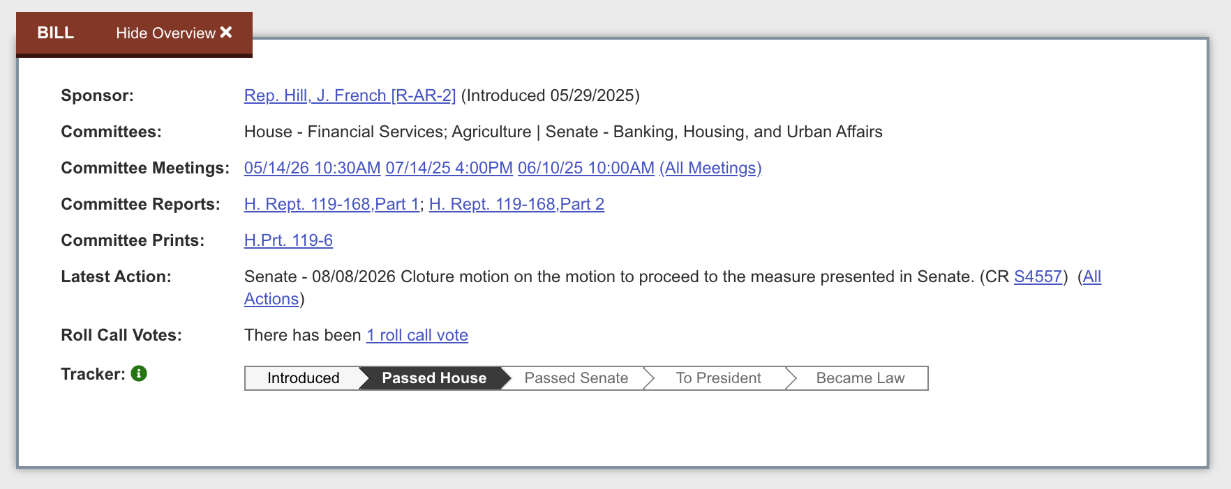 CLARITY Act Vote Watch: Crypto Regulation Crosses Into TradFi image 0