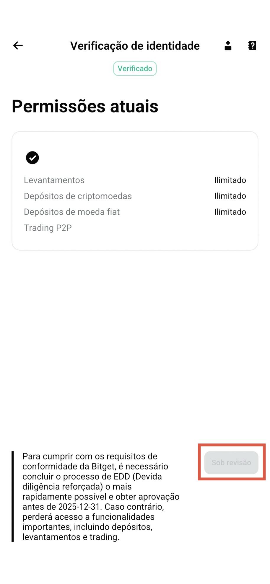 Como concluir a Devida diligência reforçada (EDD) da minha conta Bitget? – Guia da app móvel