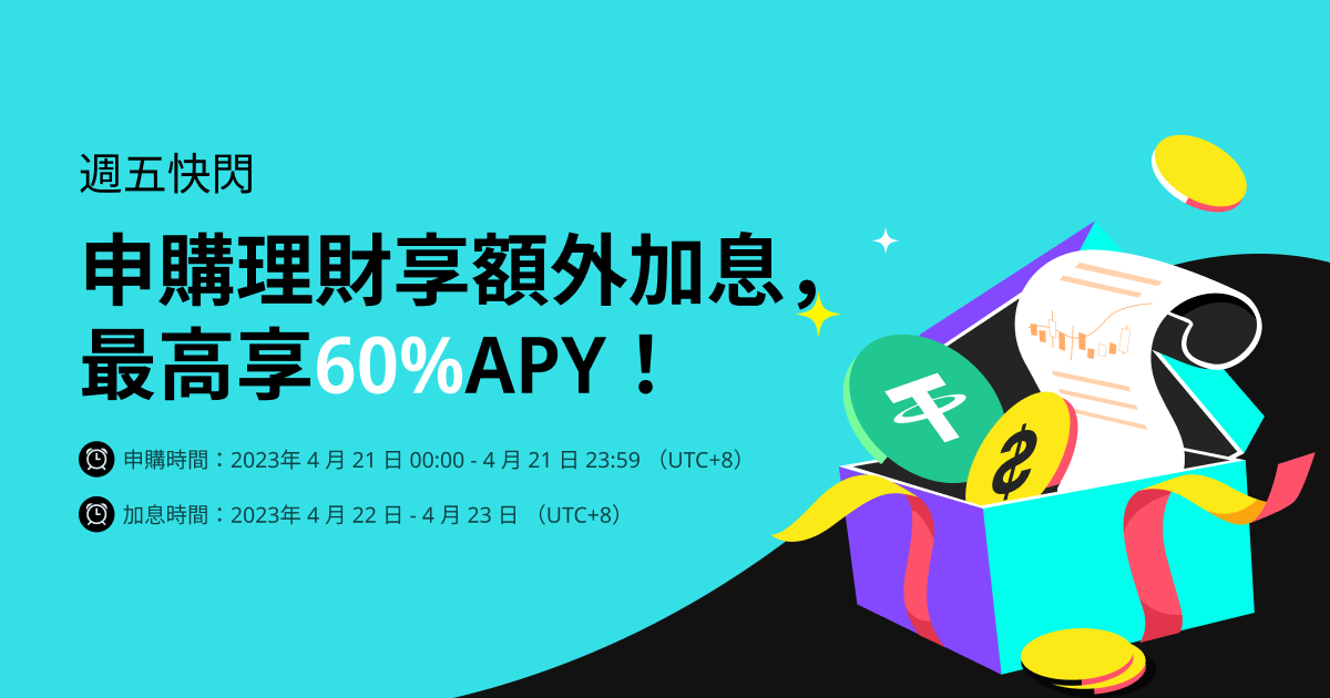 週五快閃，申購理財享額外加息，最高享60%APY！