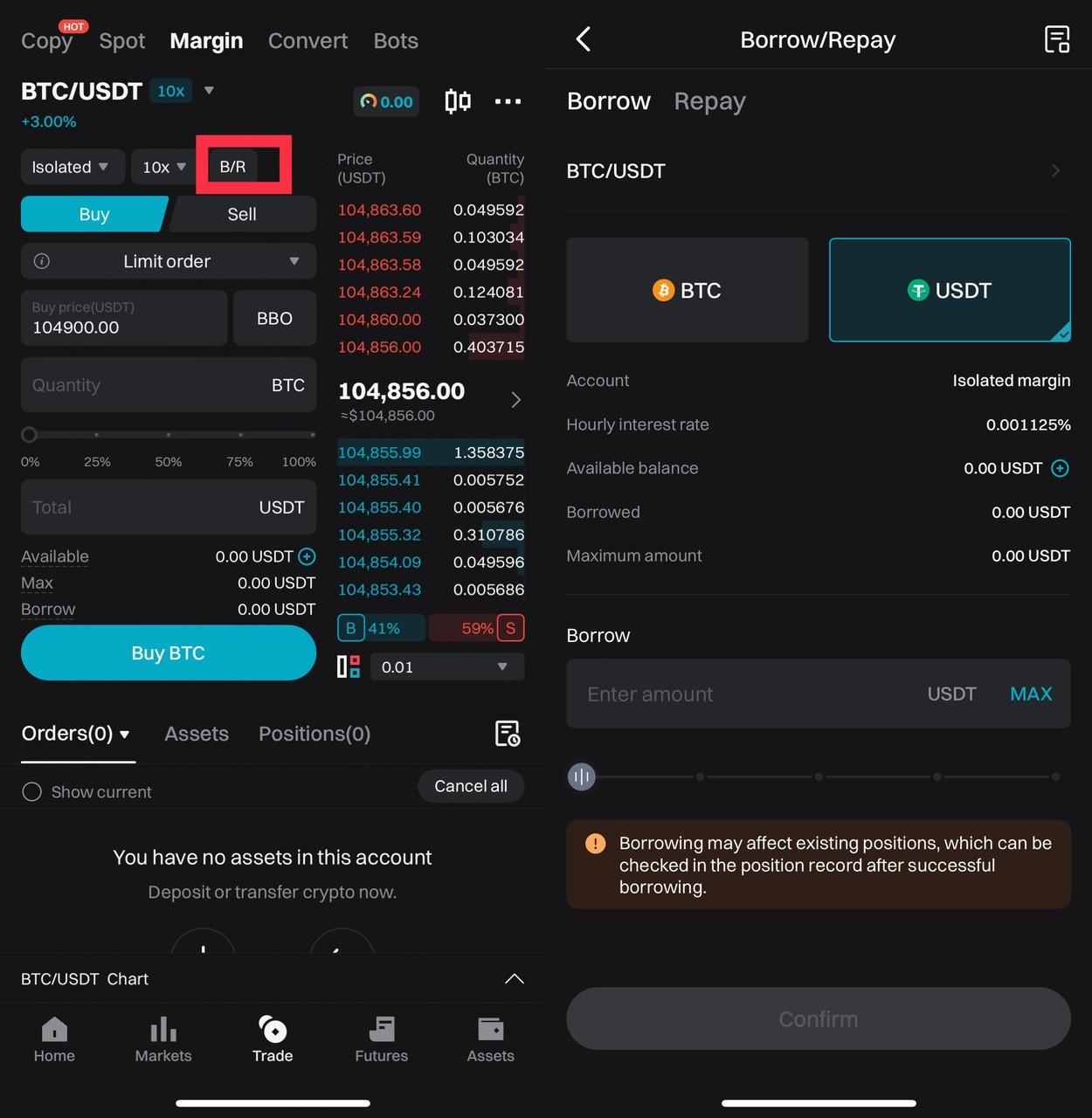 How to Perform Margin Trading on Bitget? - Mobile App Guide image 2