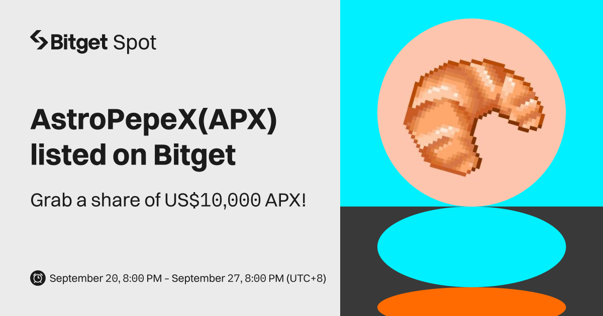 AstroPepeX(APX)  will be listed on Bitget. Come and grab a share of $10,000 worth of APX! image 0