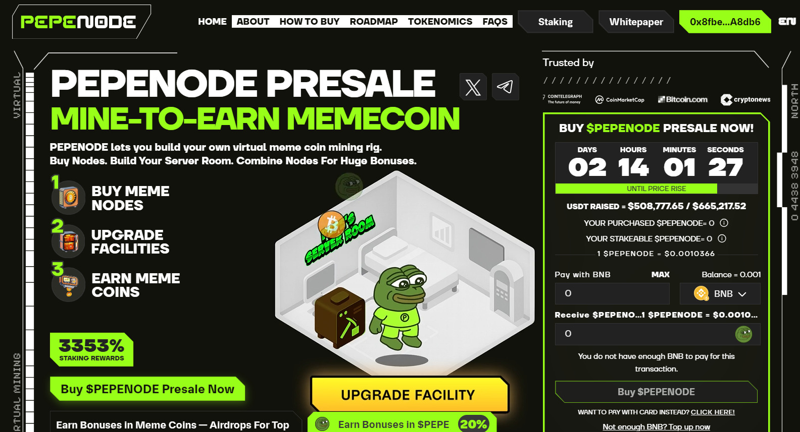 Pepenode Presale Guide: What is $PEPENODE and  Can Gamified Mining Push This Meme Coin Toward 100x Returns? image 1
