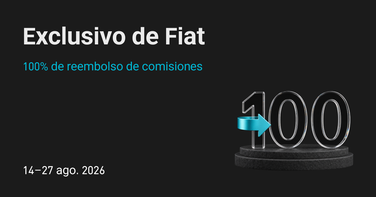 Exclusivo de fiat: 100% de cashback de comisión