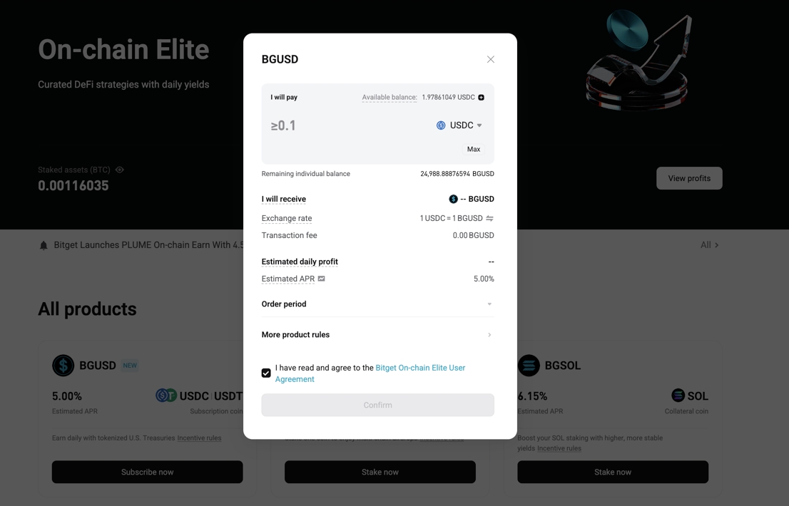 BGUSD Overview: Earn Stable Yield with Tokenized RWA on Bitget image 4