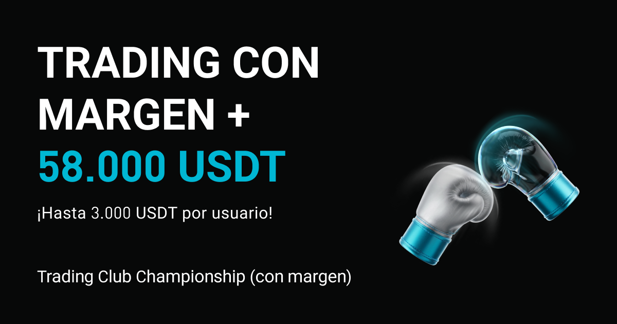 Trading Club Championship (trading con margen): Tradeá y compartí 58.000 USDT, ¡hasta 3.000 USDT x usuario!