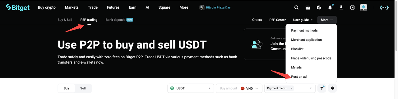 How to Post a P2P Advertisement on Bitget? - Website Guide