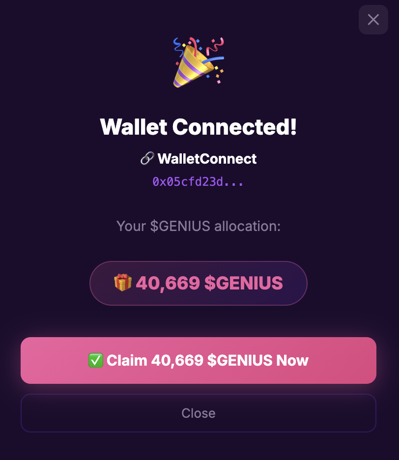 Genius Terminal Airdrop Launch: How to Participate and Claim $GENIUS Rewards image 5