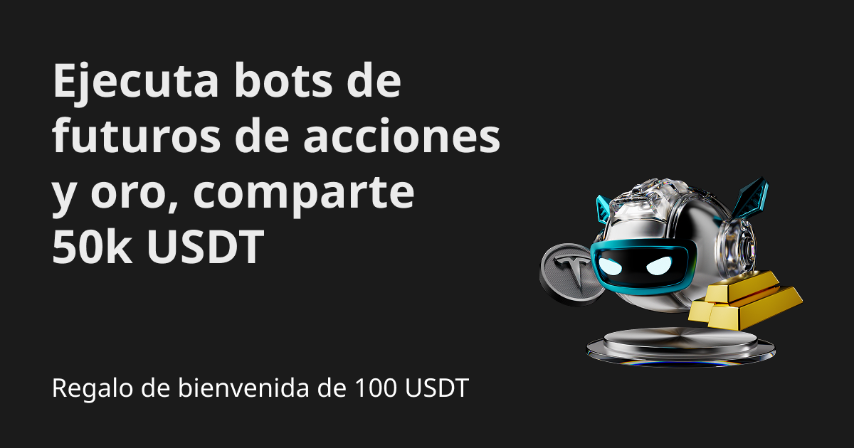 Usa bots de trading de futuros de acciones y oro y comparte 50K USDT image 0