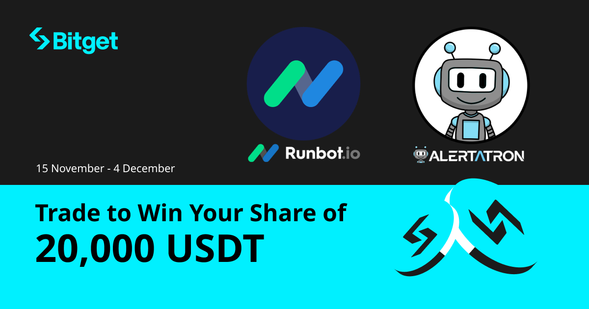 Trade to Win: Bitget x Alertatron x Runbot Trading Competition – Claim Your Share of 20,000 USDT