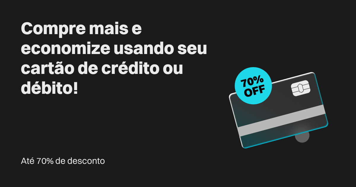 Até 70% de desconto: compre e economize mais com seu cartão de crédito ou débito! image 0