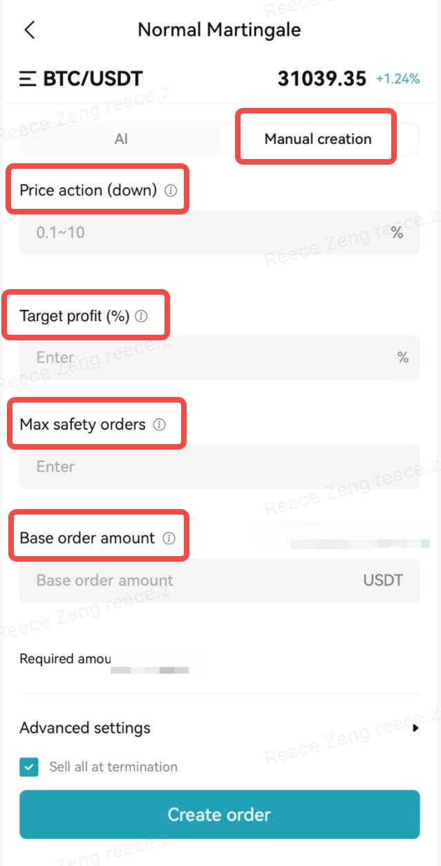 Bitget Spot Martingale Tutorial image 9