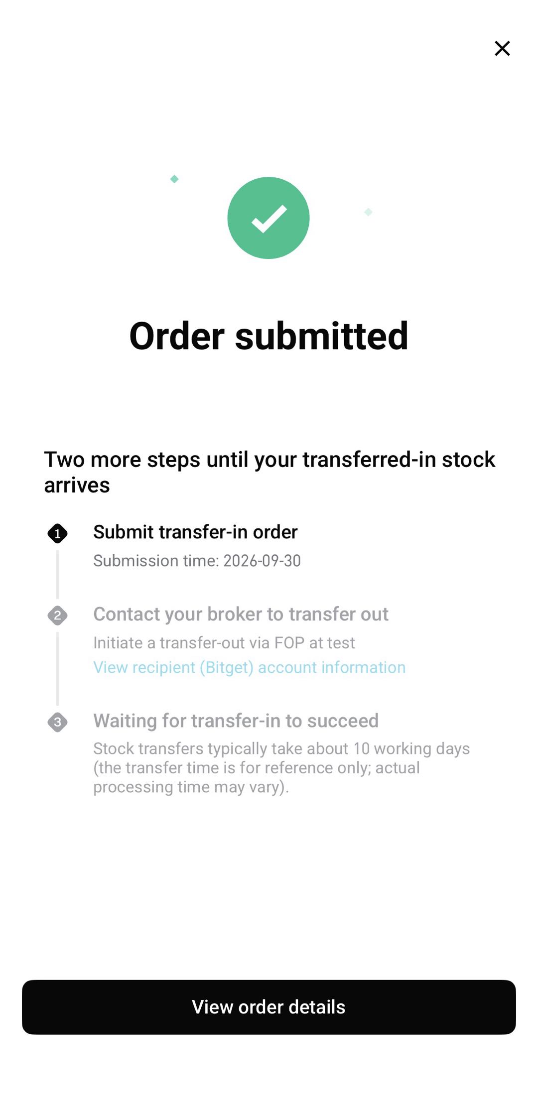 Comment transférer vos actions sur Bitget: un guide étape par étape image 7