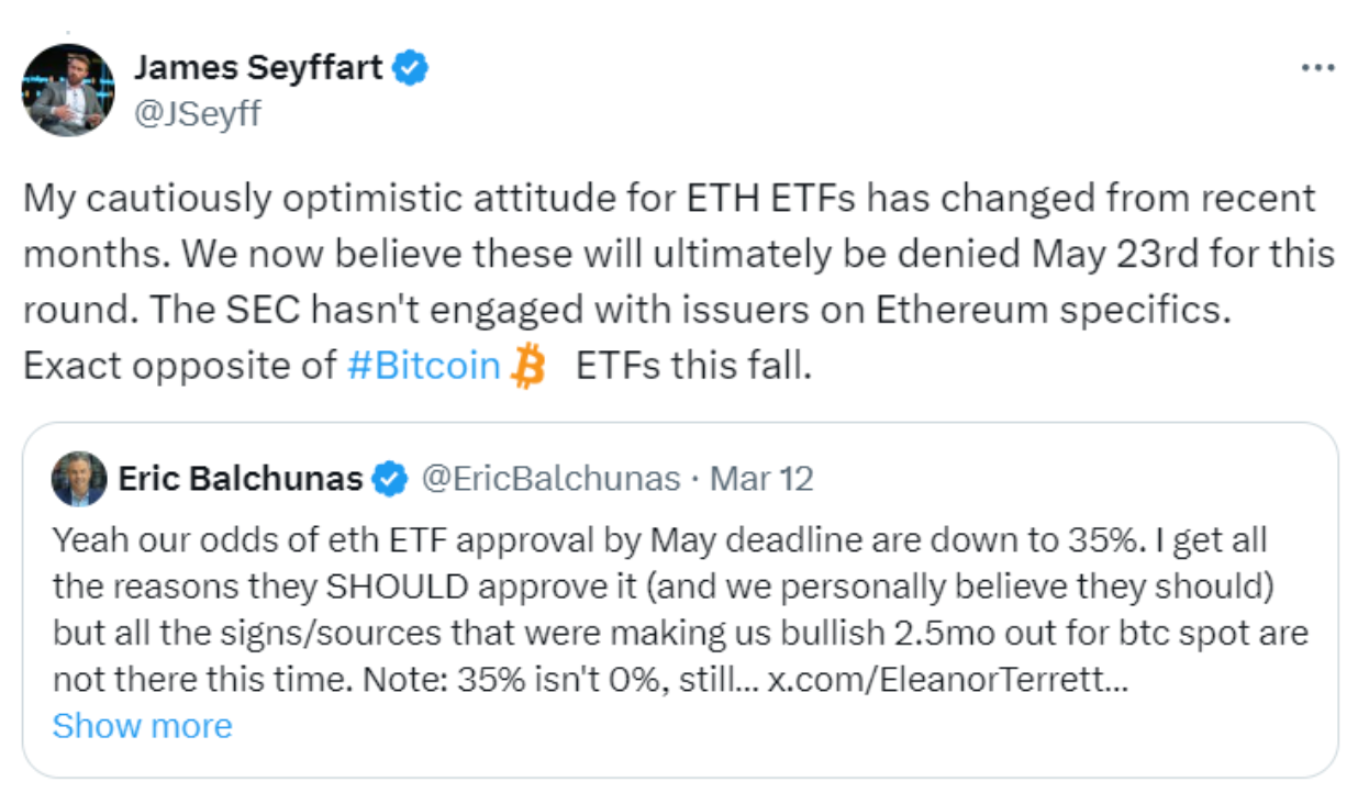 SEC pushes Hashdex, ARK 21Shares Ether ETFs as approval hope dwindles image 0