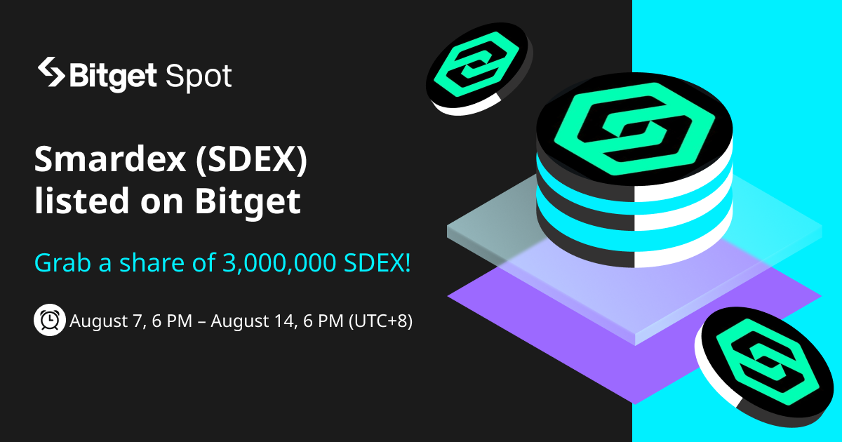 Smardex (SDEX) listed on Bitget.  Come and grab a share of 3,000,000 SDEX ! image 0