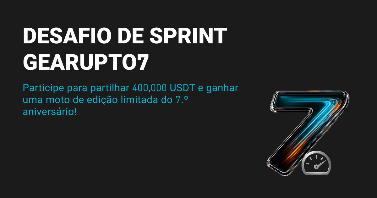 Desafio de sprint GearUpTo7: celebre o 7.º aniversário da Bitget com 400,000 USDT em incentivos! image 0