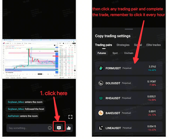 Trade in the live room, win up to 100 USDT bonus! image 0