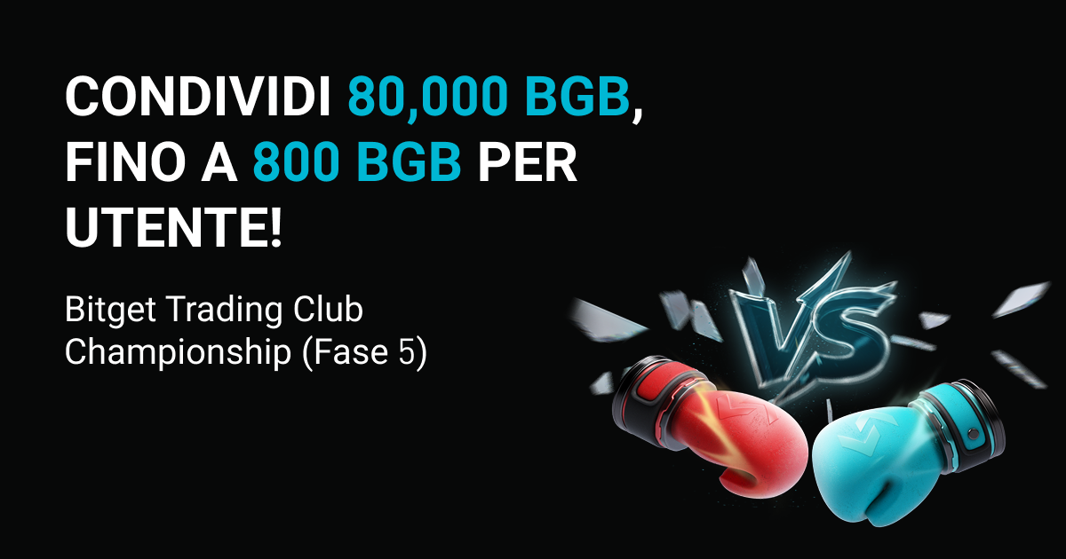 Bitget Trading Club Championship (Fase 5): condividi 80,000 BGB, fino a 800 BGB per utente! image 0