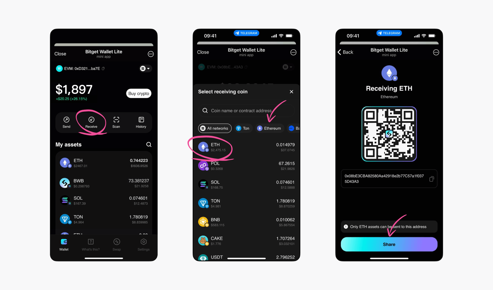 Getting Started with Bitget Wallet Lite on Telegram image 4