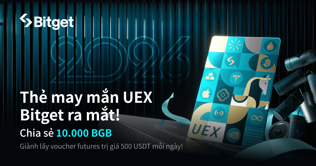 Thẻ may mắn UEX Bitget: Chia sẻ 10.000 BGB