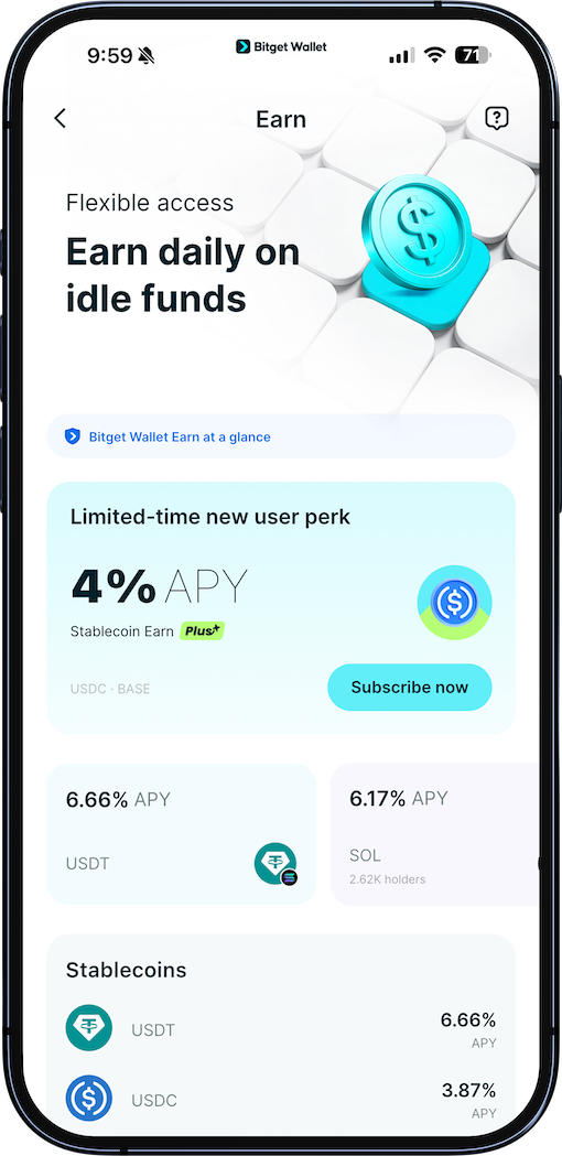 Earn with Bitget Wallet – How to secure 2%–6% APY on your crypto image 1