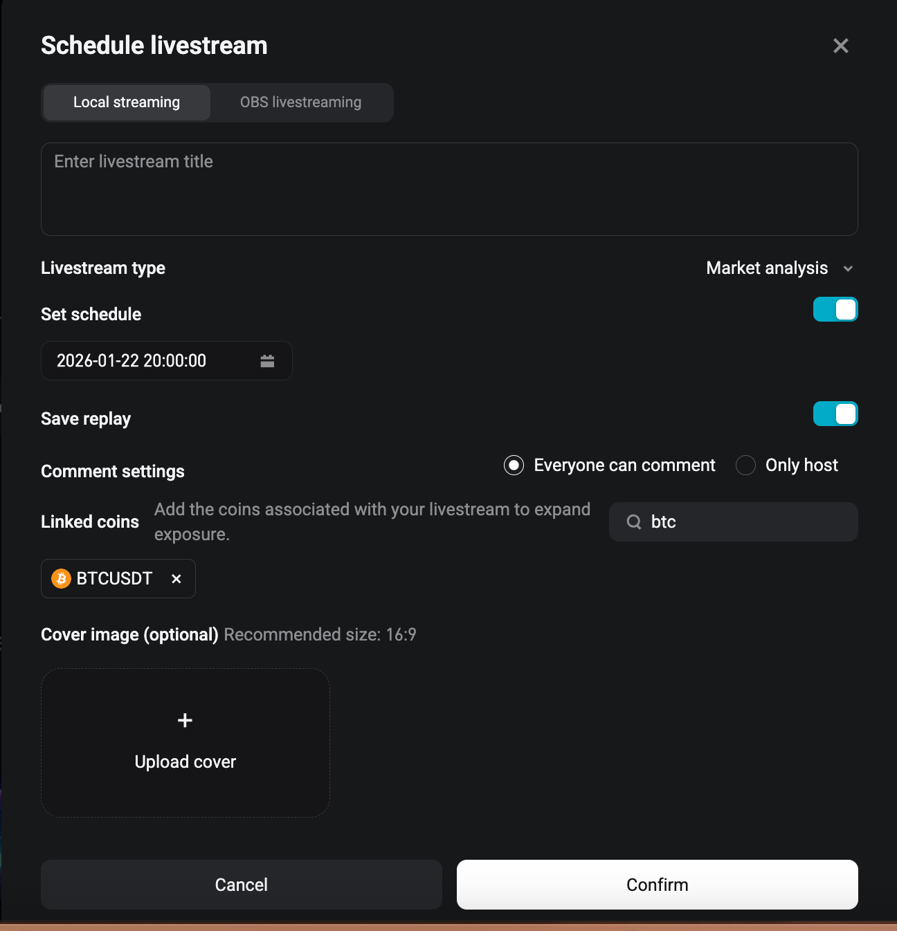How to Go Live on Bitget?