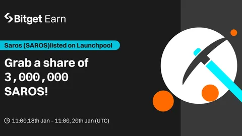 Saros(SAROS) to be listed on Bitget — grab a share of 3,000,000 SAROS from Launchpool !