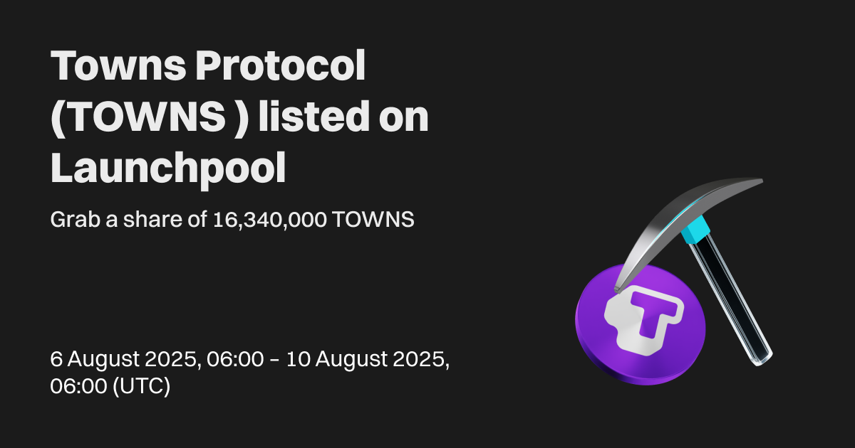 Bitget Launchpool Features Towns Protocol (TOWNS) with over 16M in Token Rewards