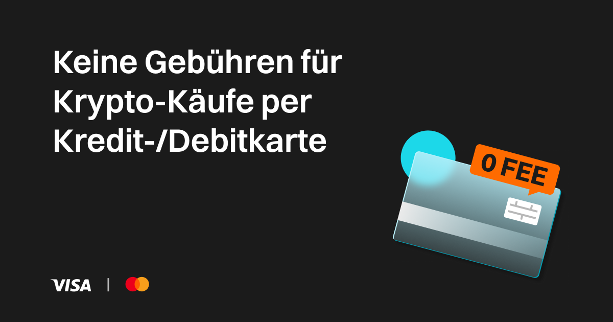 2-Wochen-Angebot: Keine Gebühren für Krypto-Käufe per Kredit-/Debitkarte image 0