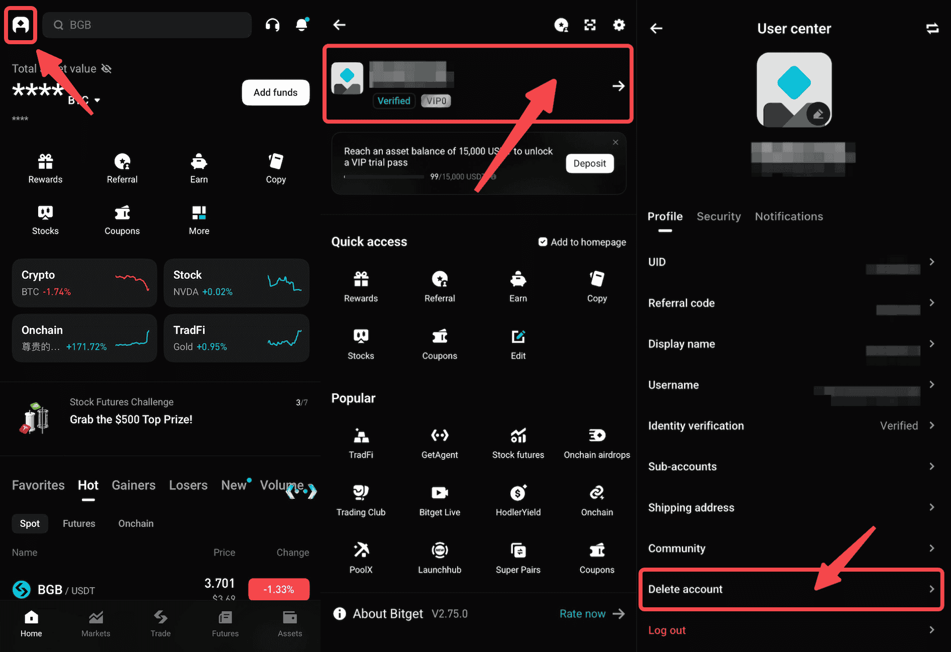 Bitget hisobimni qanday o'chirish mumkin? - Mobil ilovalar uchun qo'llanma