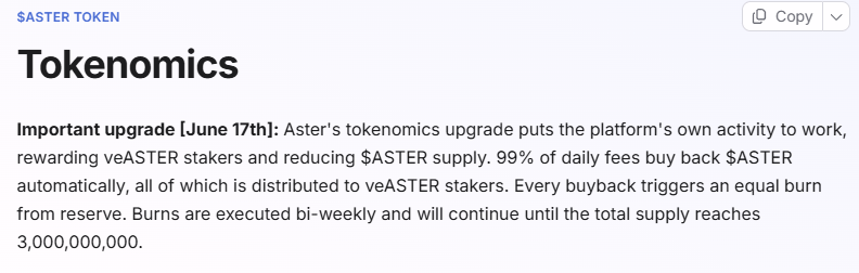 $ASTER Jumps as Aster DEX Announces Massive 198% Buyback and Burn Upgrade image 1