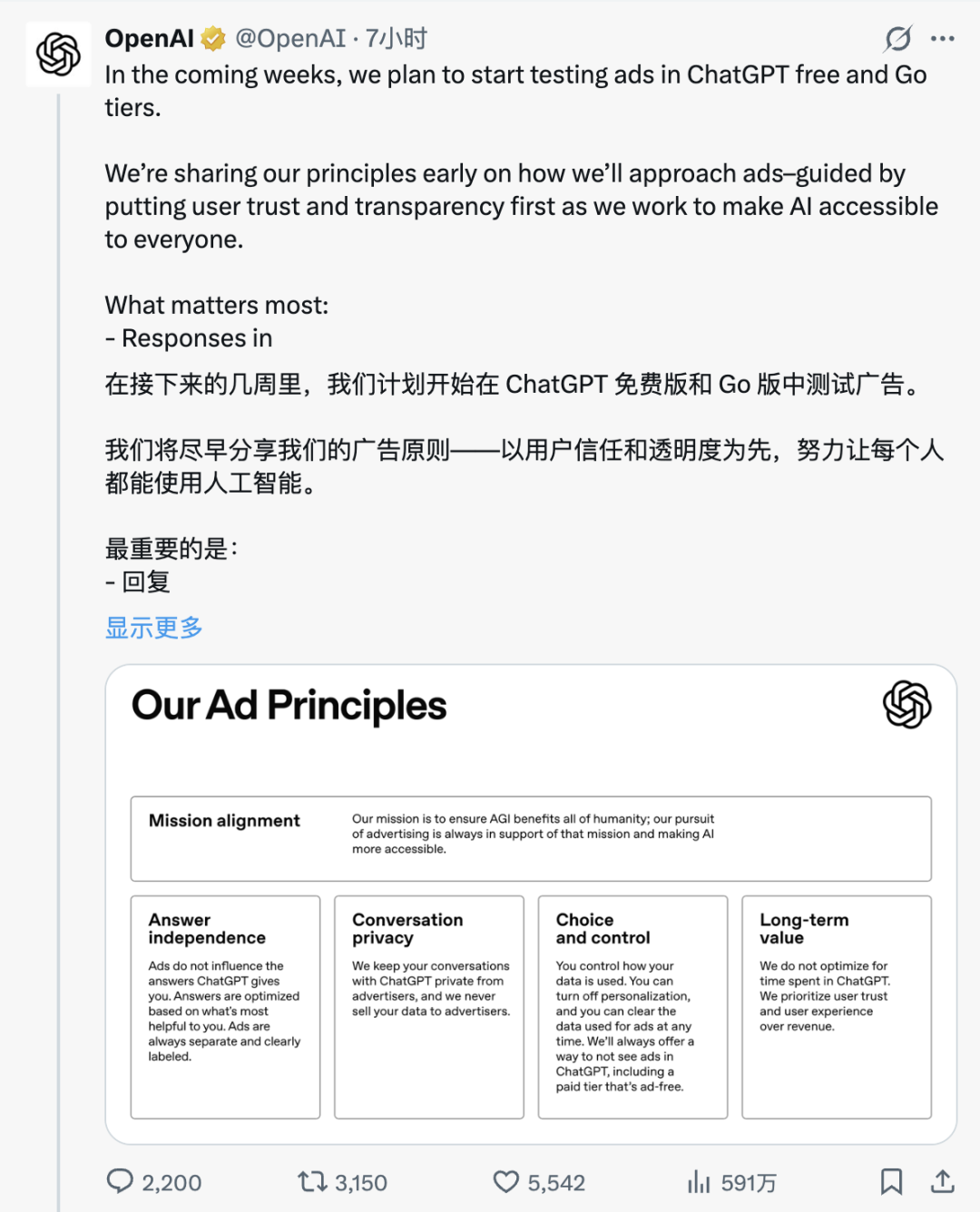 ChatGPTが突然広告を公式発表、8ドルのサブスクリプションプランでも回避不可