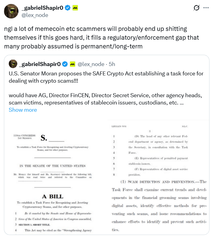 加密货币律师:SAFE加密货币法案将令诈骗分子胆战心惊。