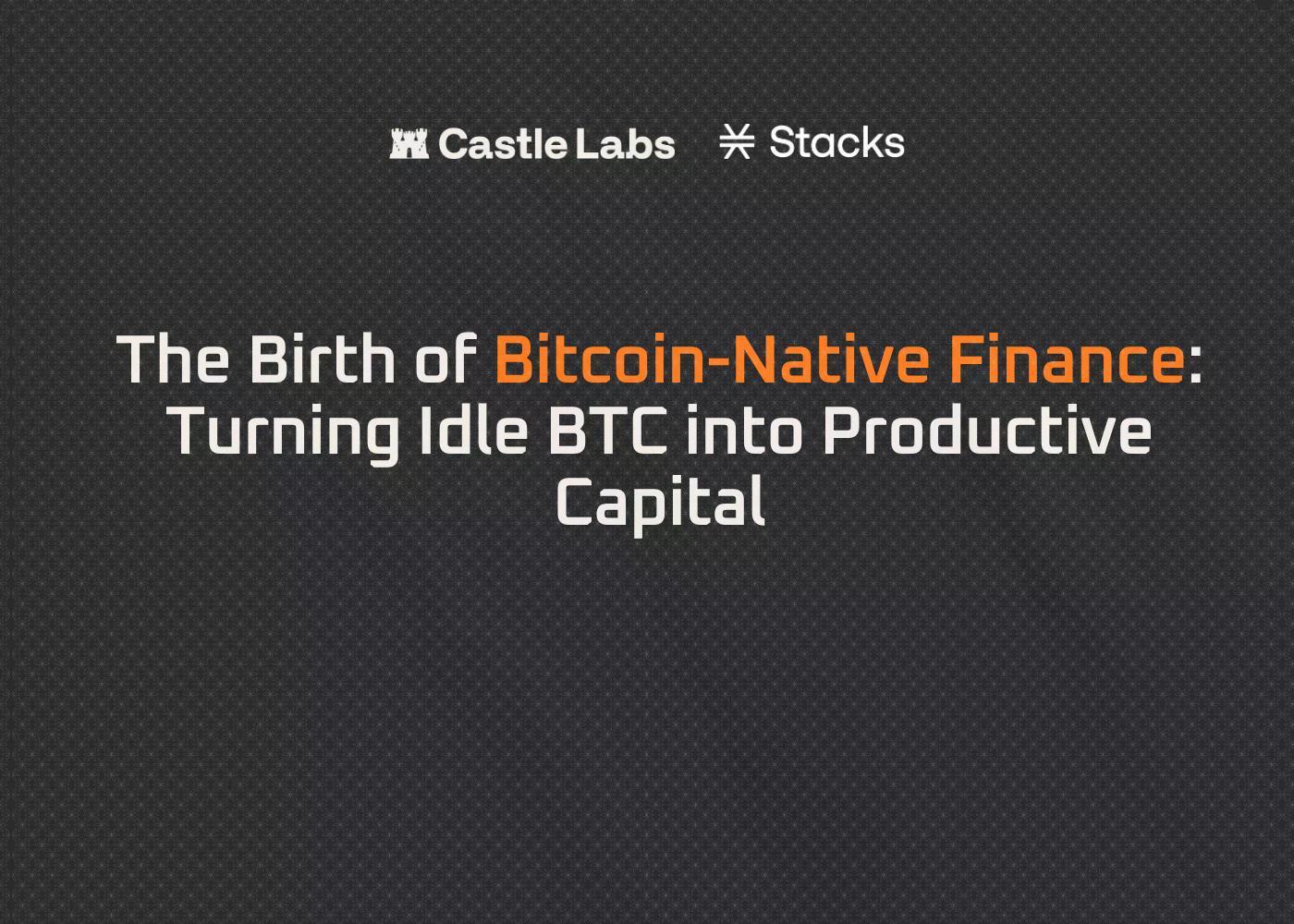 Castle Labs：BTC 链上金融生态现状全解读 image 0