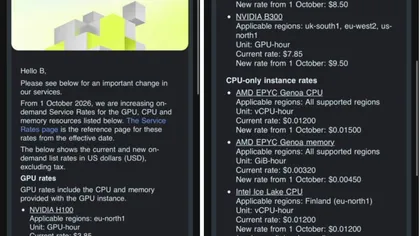 GPUクラウドサービスで価格高騰の波:Nebiusが再び20%値上げ、計算力供給