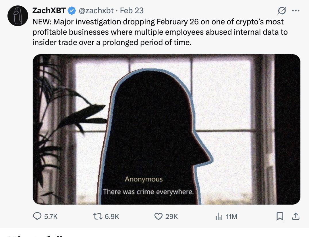 Insider bet? Wallet linked to Axiom user profits after ZachXBT names exchange image 0