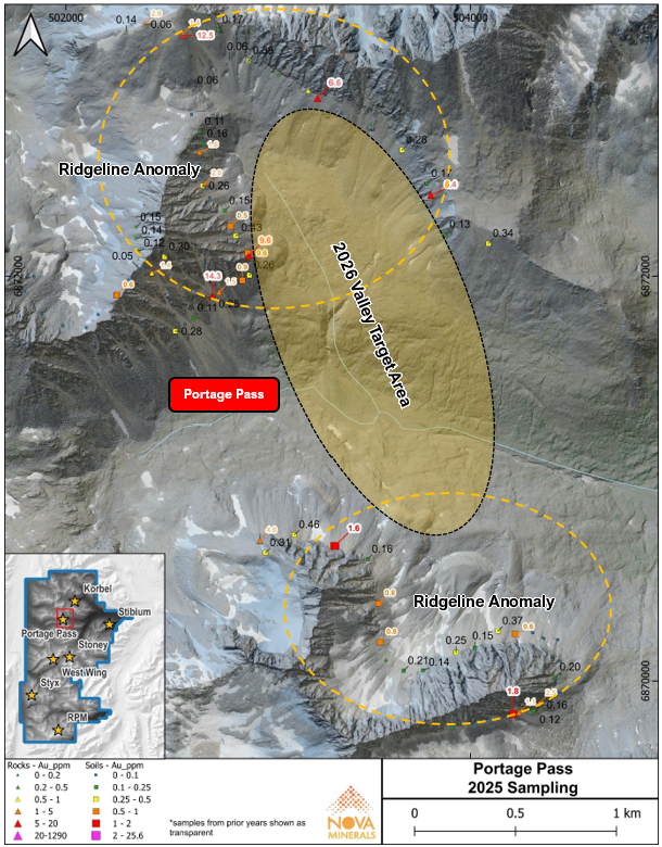 Nova Announces a Significant New Gold Anomaly Developing at Portage Pass image 2