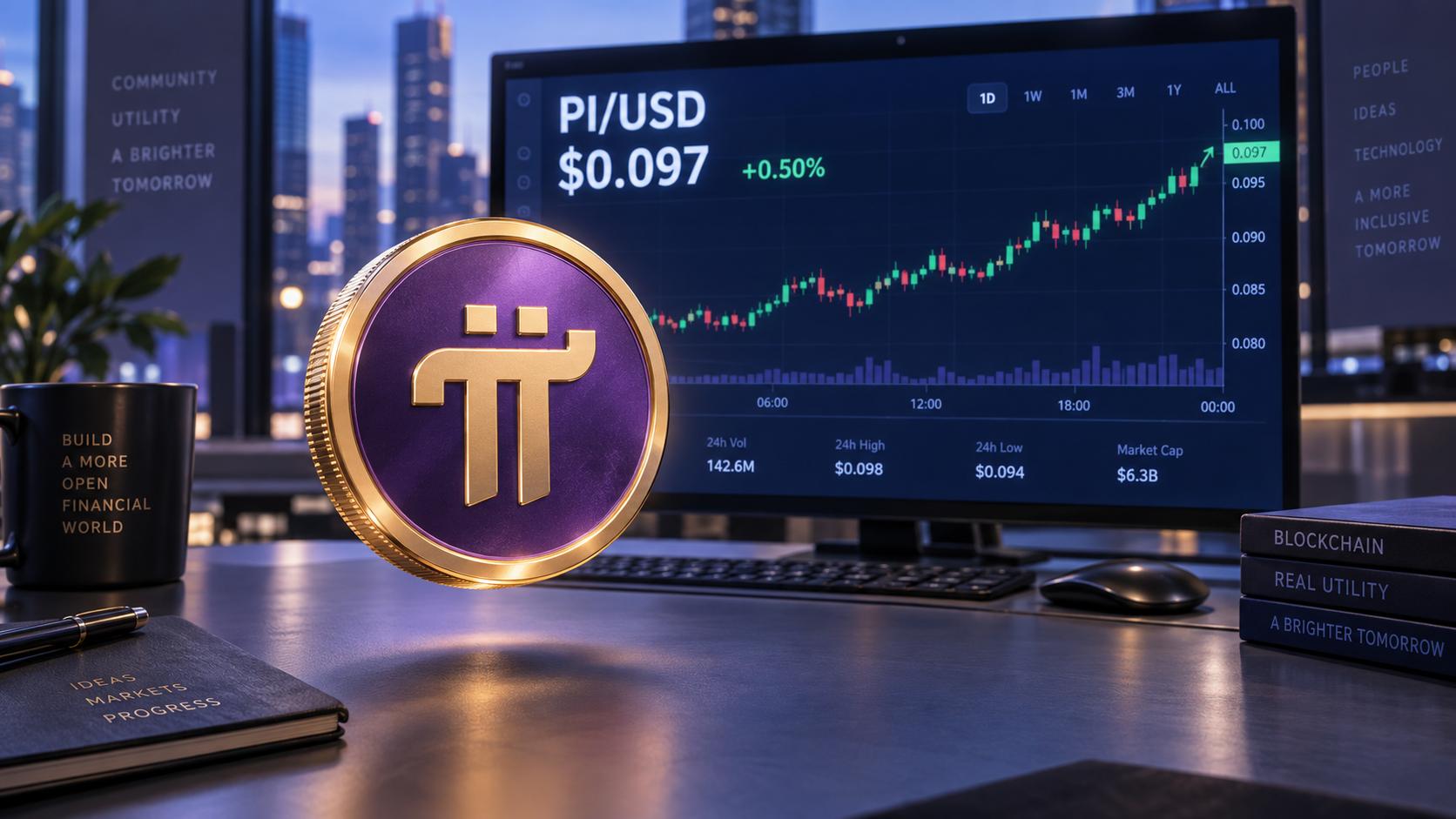 Pi Network extends recovery above $0.097 as ecosystem utility grows image 0