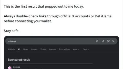 Scammers make $400K through fake Uniswap ads on Google
