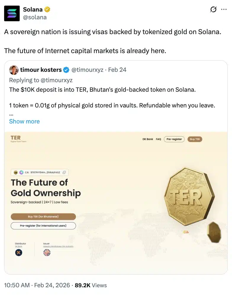 Bhutan opens to tourists – But with a $10K stake into the Solana network image 0