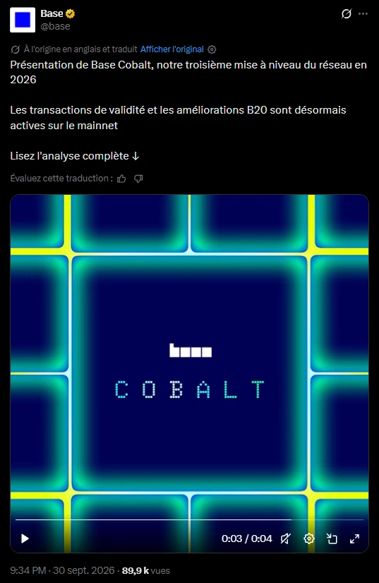 Crypto : Base déploie Cobalt pour automatiser les ordres et encadrer les actifs tokenisés image 0