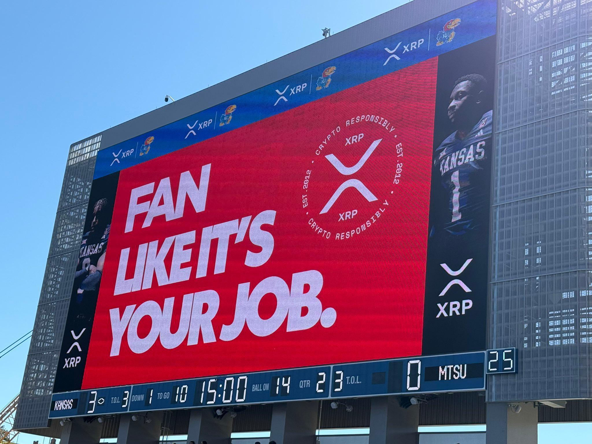 Why Huge XRP Banners Just Took Over a College Football Stadium image 0