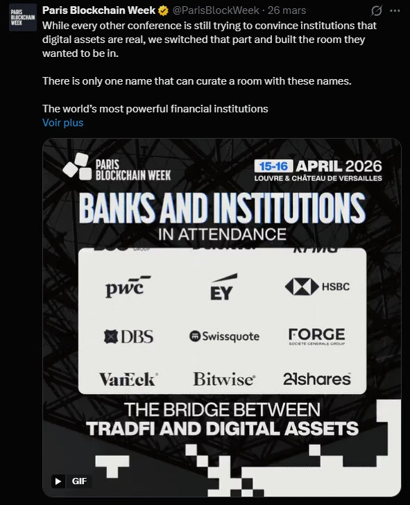 Paris Blockchain Week 2026 : La finance traditionnelle bascule dans l’ère crypto image 1