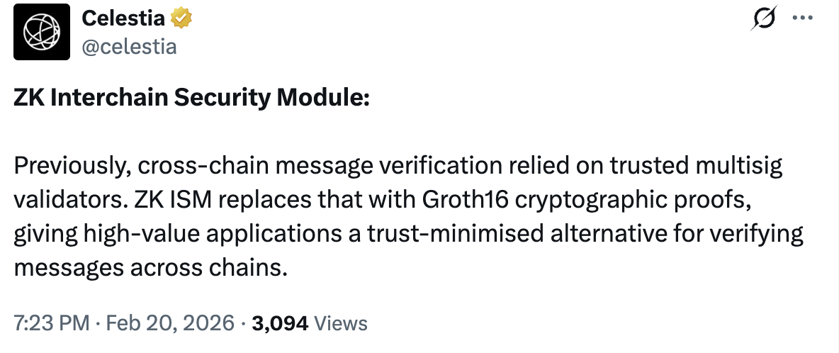 Celestia przygotowuje dużą marcową aktualizację, aby uprościć transakcje międzyłańcuchowe image 1
