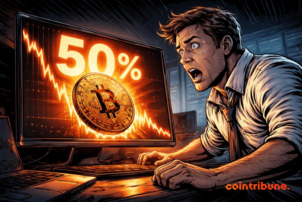 Индекс Шарпа Bitcoin достиг редкого минимума на фоне углубления просадки на 50%