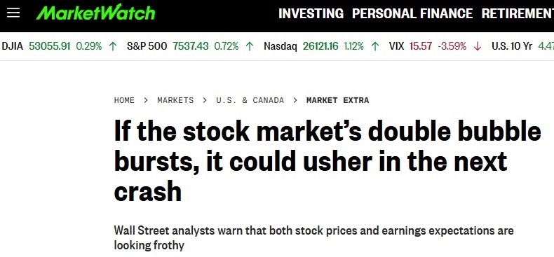AI craze masks warning signs! Wall Street warns: if the 'double bubble' bursts, it may trigger the next big crash image