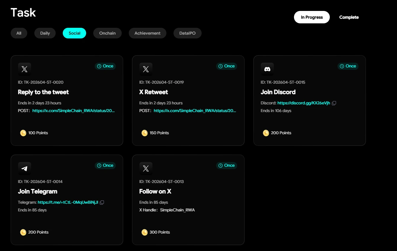 热门交互合集 | SimpleChain 测试网活动已上线； Giggles 候补名单申请（ 4 月 16 日）