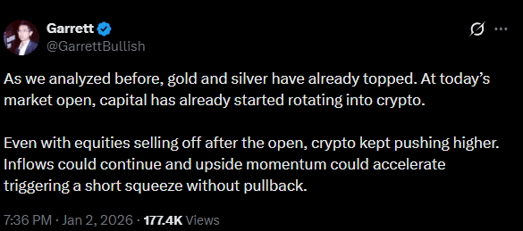 "Ang pilak at ginto ay nangunguna na" – Lilipat na ba ang kapital patungo sa crypto?